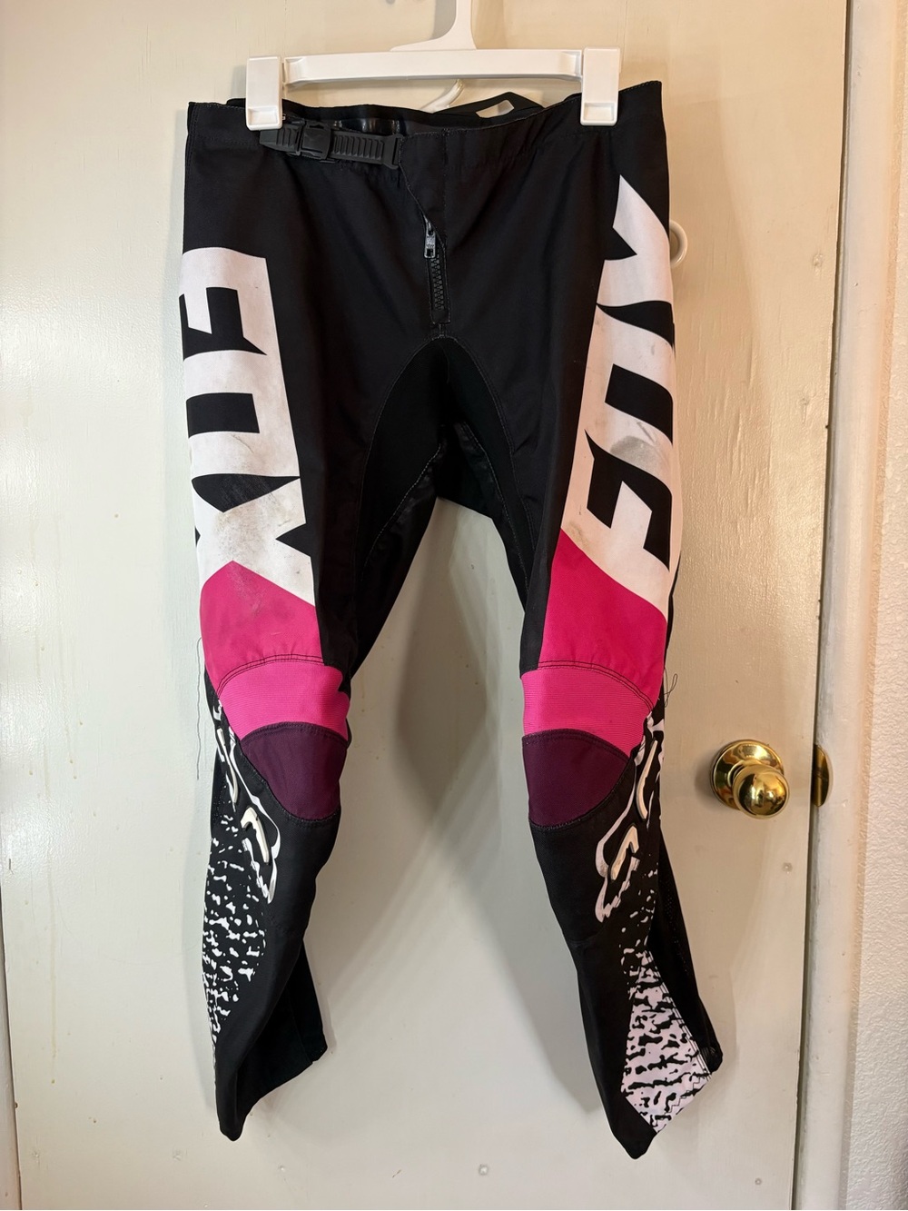 Fox Women’s Black White Pink Motocross Pants